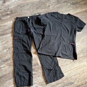 Black Women's Scrub Set